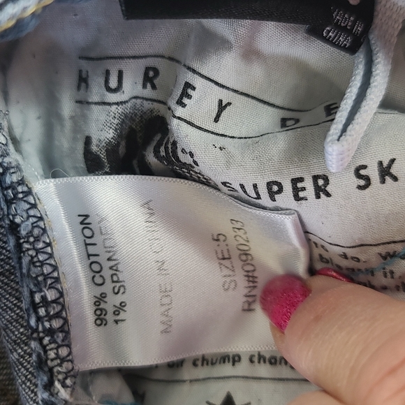 Hurley super skinny girls junior shorts - Picture 7 of 8